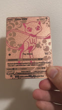 Load and play video in Gallery viewer, Mew GX Custom Rose Gold Metal Pokemon Card
