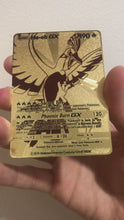 Load and play video in Gallery viewer, Ho-oh Full Art Custom Metal Pokemon Card
