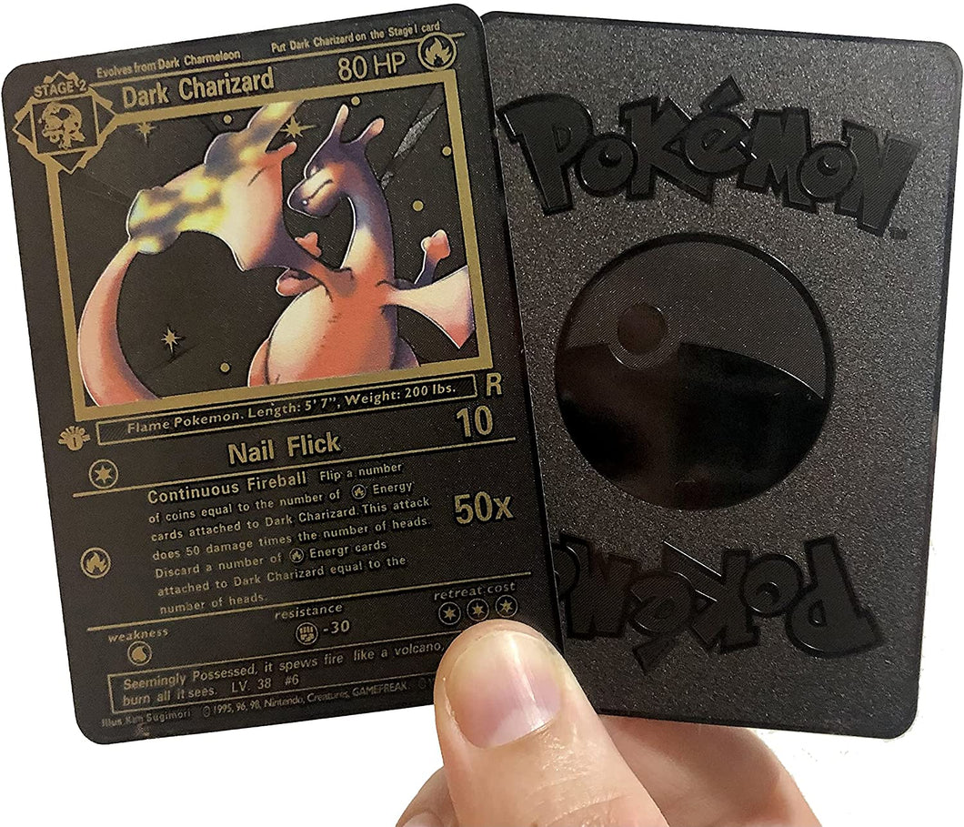 Dark Charizard Custom Metal Pokemon Card