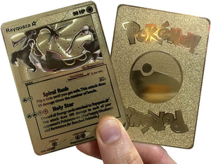 Gold Star Rayquaza Custom Metal Pokemon Card