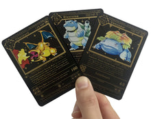 Load image into Gallery viewer, Charizard, Blastoise, Venusaur Base Set 1st Edition Custom Black Metal Pokemon Cards
