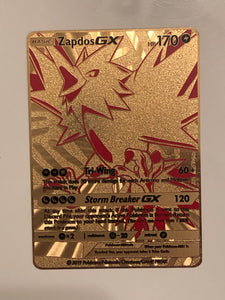 Moltres, Articuno & Zapdos Full Art Custom Metal Pokemon Card