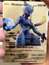 Load image into Gallery viewer, Shadow Mewtwo GX Full Art Custom Metal Pokemon Card
