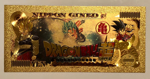 Bundle (x5) Custom Metal Dragonball Super Money Cards