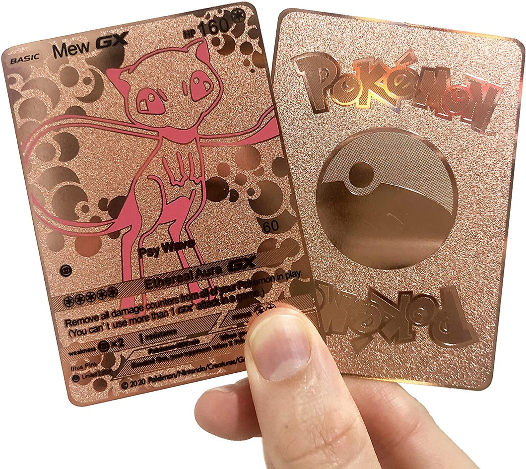 Mew V Gold Metal Pokemon Card