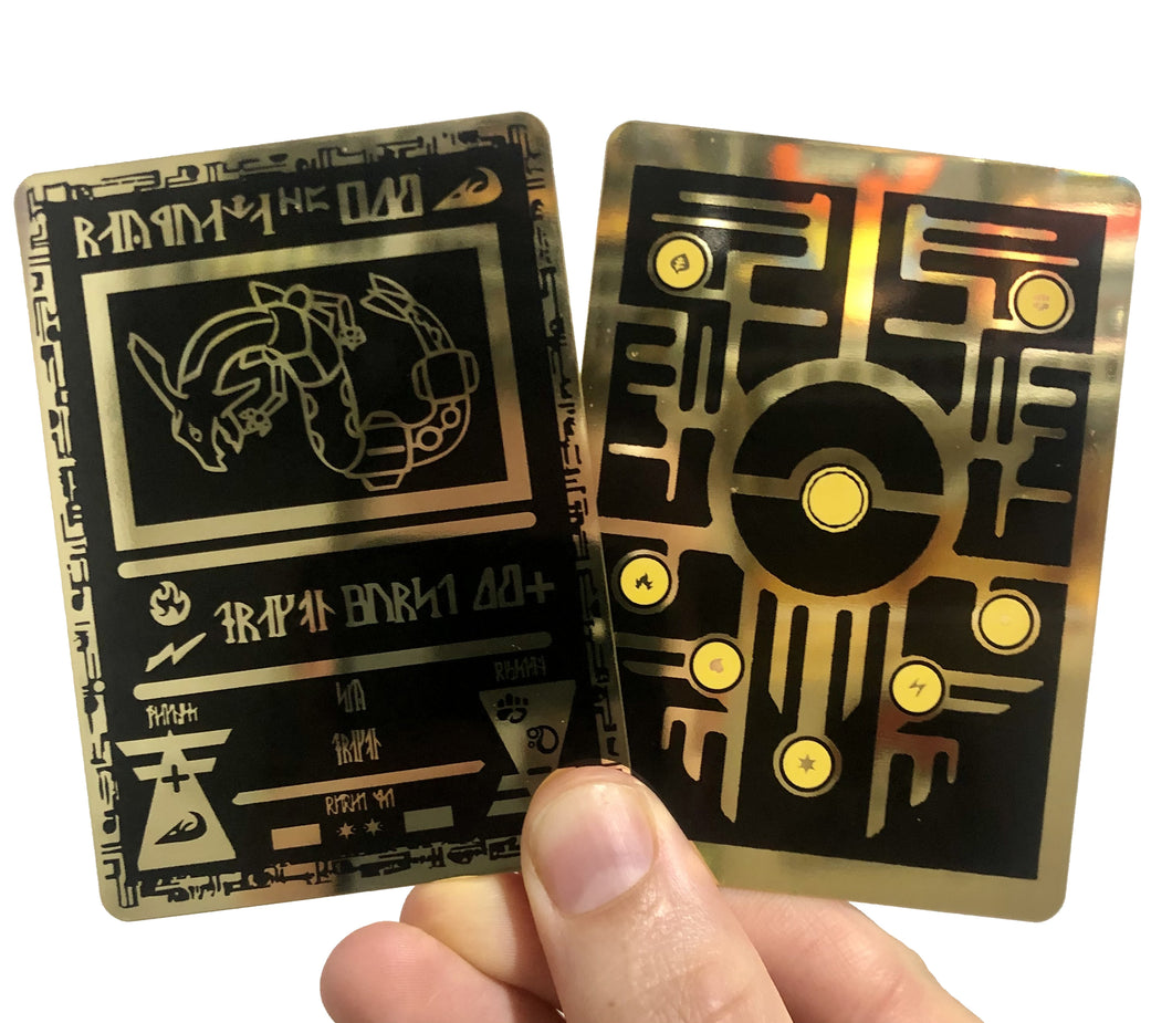 Ancient Rayquaza Custom Metal Pokemon Card