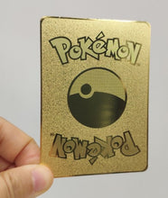 Load image into Gallery viewer, gold metal pokemon card backside
