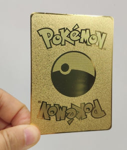 gold metal pokemon card backside