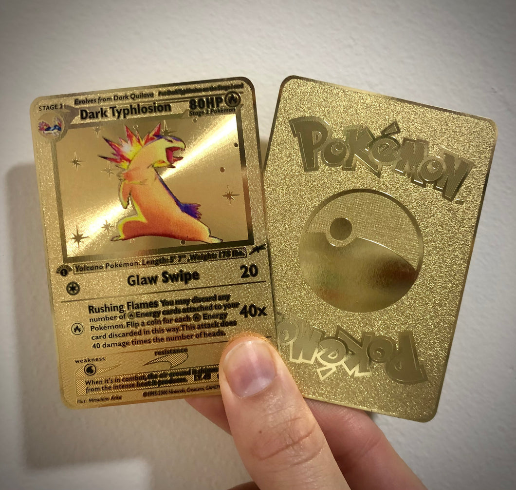 Dark Typhlosion 1st Edition Metal Pokemon Card