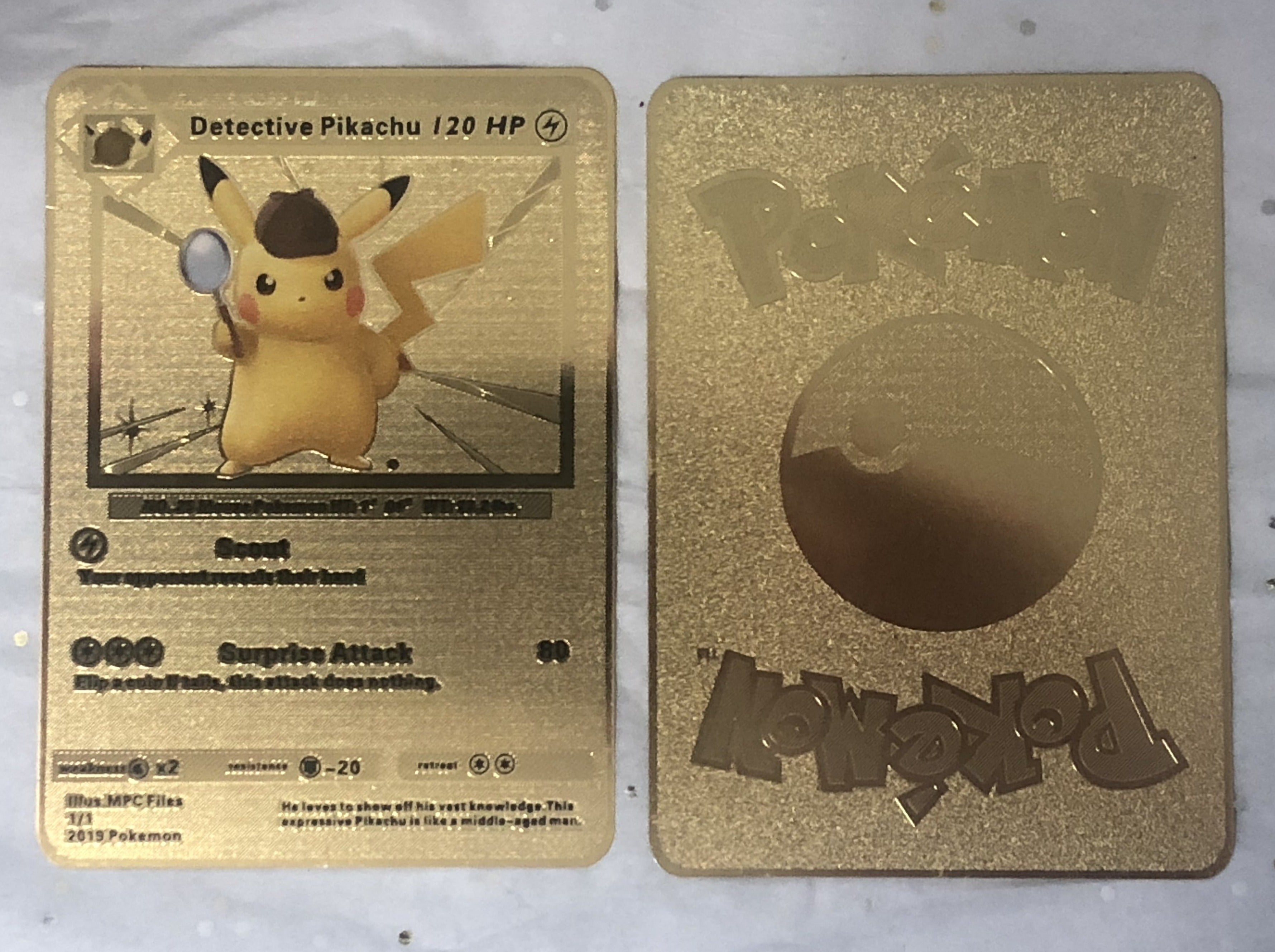 Detective Pikachu Custom Metal Pokemon Card – AcademGames