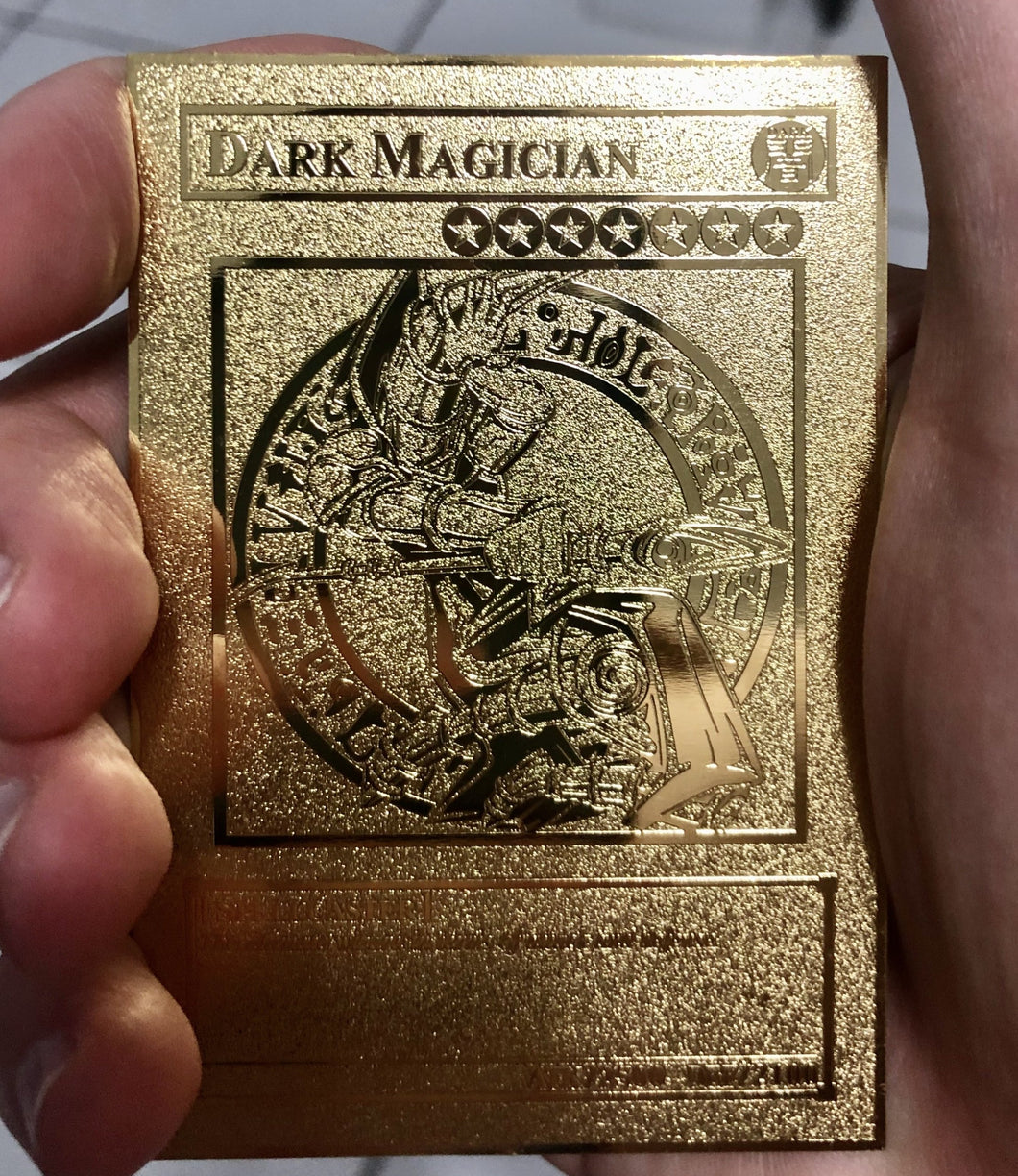 Dark Magician Custom Metal Yugioh Card