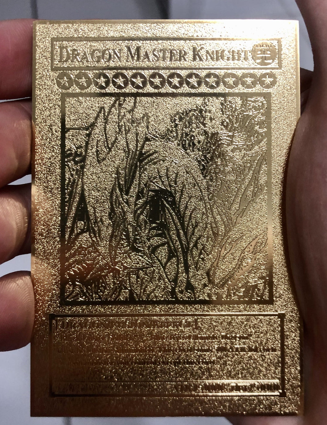 Master Dragon Knight Custom Metal Yugioh Card