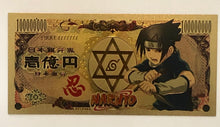 Load image into Gallery viewer, Sasuke Custom Metal Naruto Money Card
