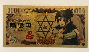 Sasuke Custom Metal Naruto Money Card