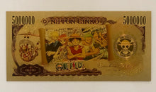 Load image into Gallery viewer, one piece anime gold money card
