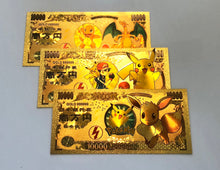 Load image into Gallery viewer, Bundle (x3) Custom Metal Pokemon Money Cards
