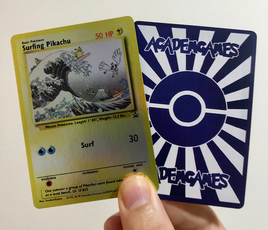 Surfing Pikachu Custom Pokemon Card