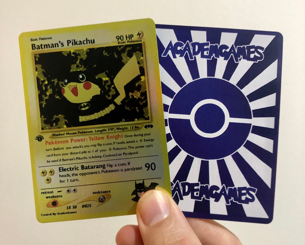 Batman's Pikachu Custom Pokemon Card