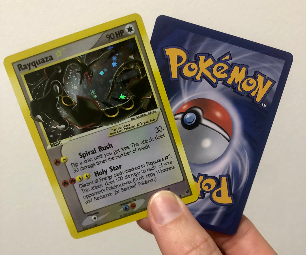 Gold Star Rayquaza Holographic Custom Pokemon Card