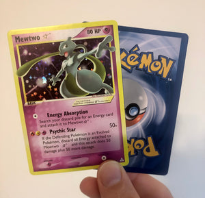 Gold Star Mewtwo Holographic Custom Pokemon Card – AcademGames