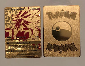 Solgaleo GX Full Art Custom Metal Pokemon Card