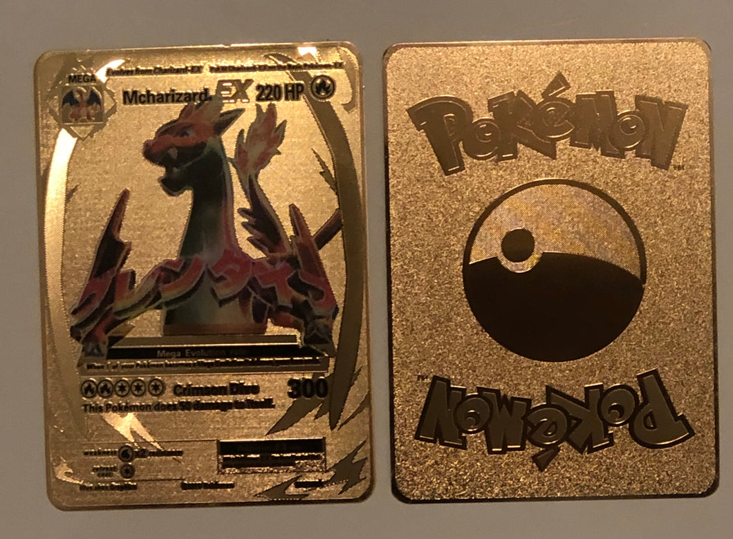 M Charizard EX 101/108 Custom Metal Pokemon Card
