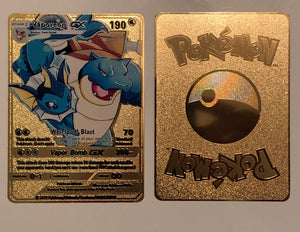 Vaporeon GX Custom Metal Pokemon Card