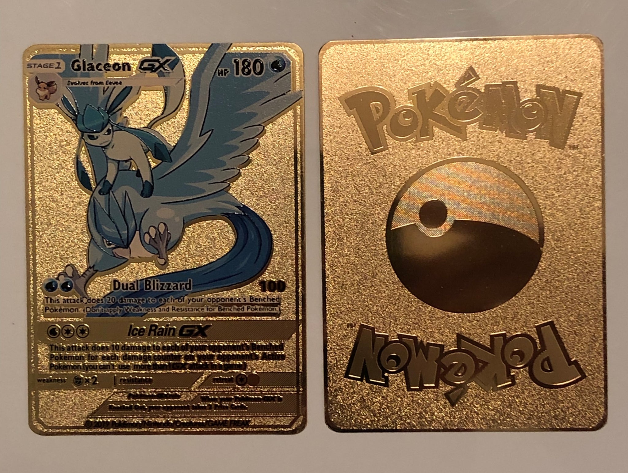Eevee V Gold Metal Pokemon Card 