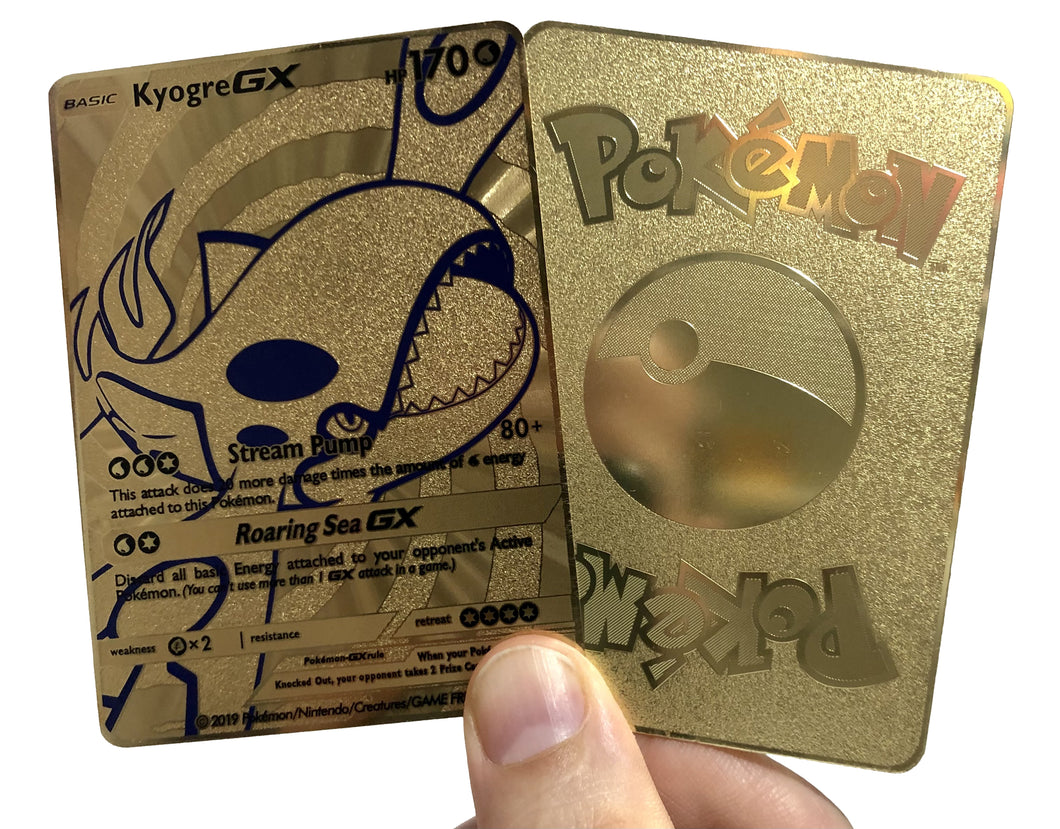 Kyogre GX Full Art Custom Metal Pokemon Card