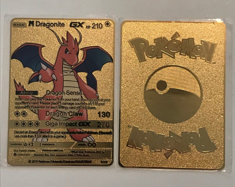 Mega Dragonite Custom Metal Pokemon Card