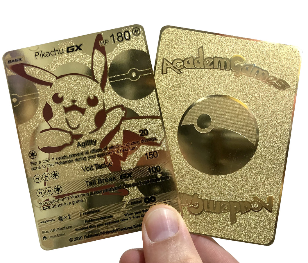 GOLD Pikachu Illustrator Unnumbered Promotional Card metal collector's  Replica