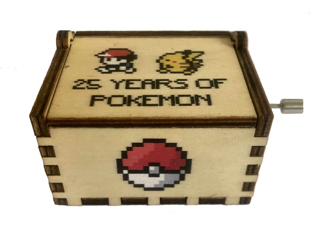 25 Years of Pokemon Hand-cranked Wooden Music Box