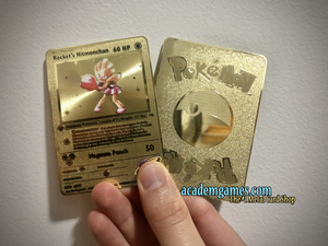 Rocket's Hitmonchan 1st Edition Metal Pokemon Card