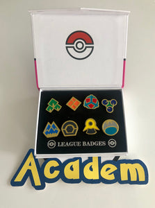 Pokemon Sinnoh (Gen 4) Set of 8 Gym Badges with Pokeball Box