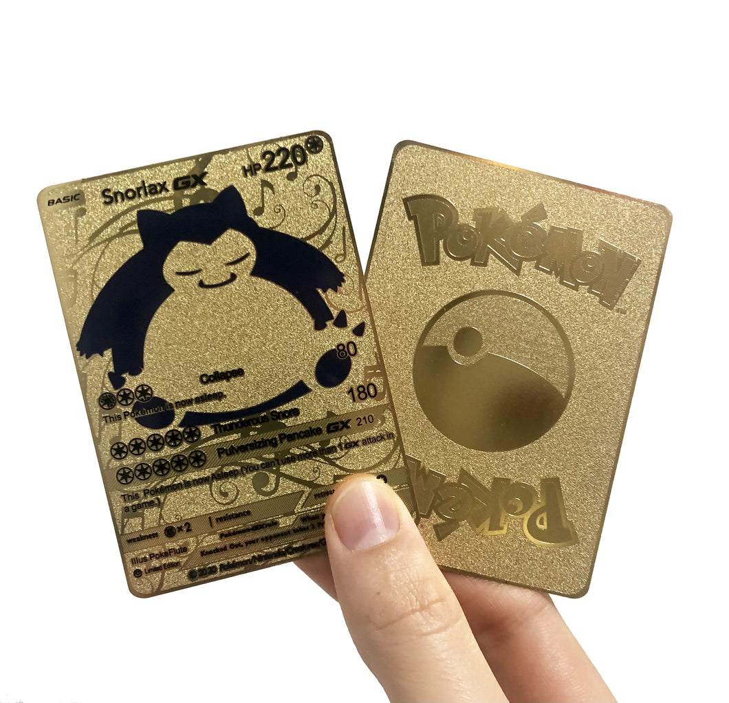 Snorlax GX Custom Metal Pokemon Card