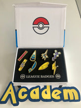 Load image into Gallery viewer, Pokemon Unova (Gen 5) Set of 8 Gym Badges with Pokeball Box
