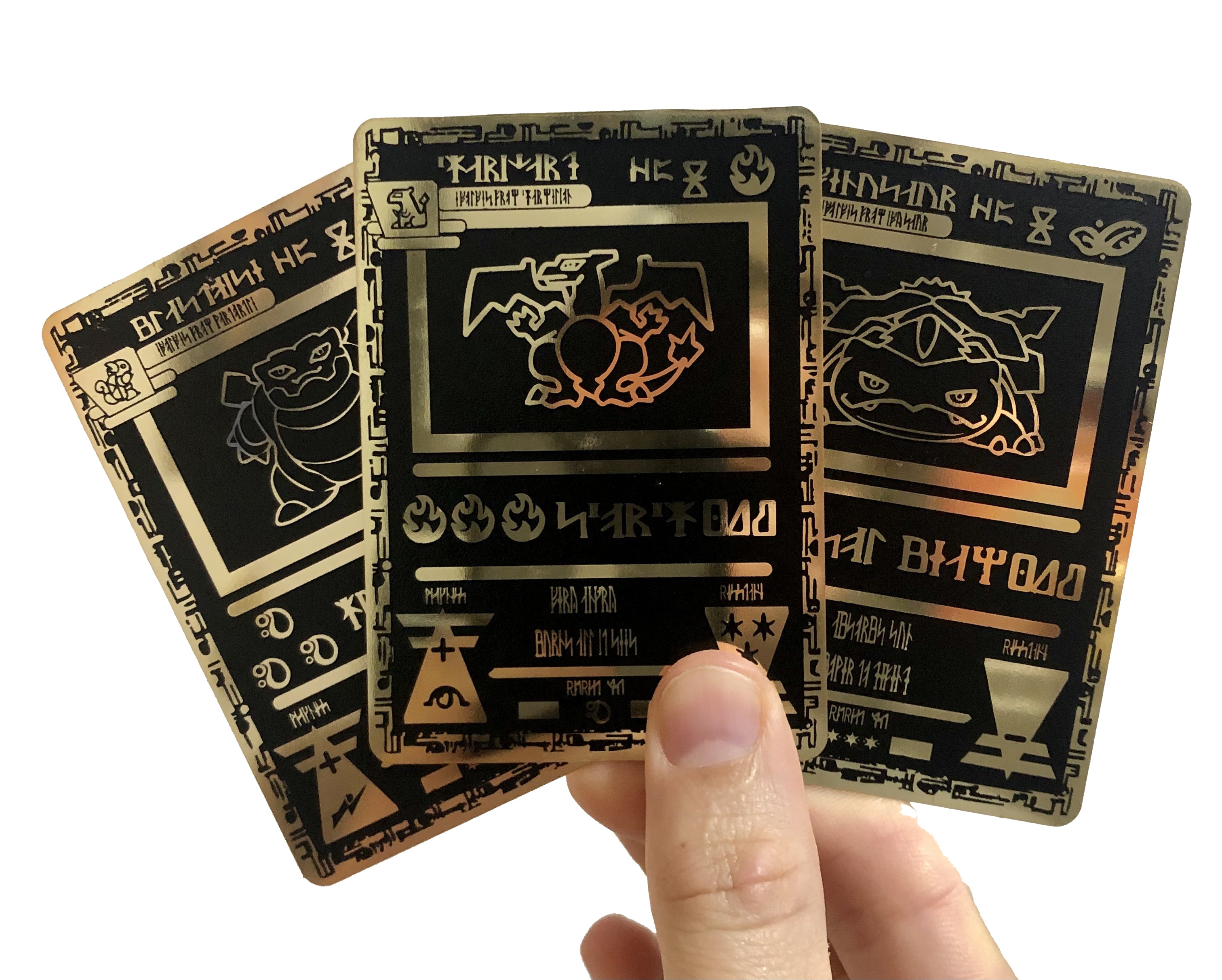 Pokemon Ancient Times Metal Gold Cards Mystical Unown Charizard Blastoise  Venusaur Mewtwo Battle Game Collection Cards Toys Gift - AliExpress