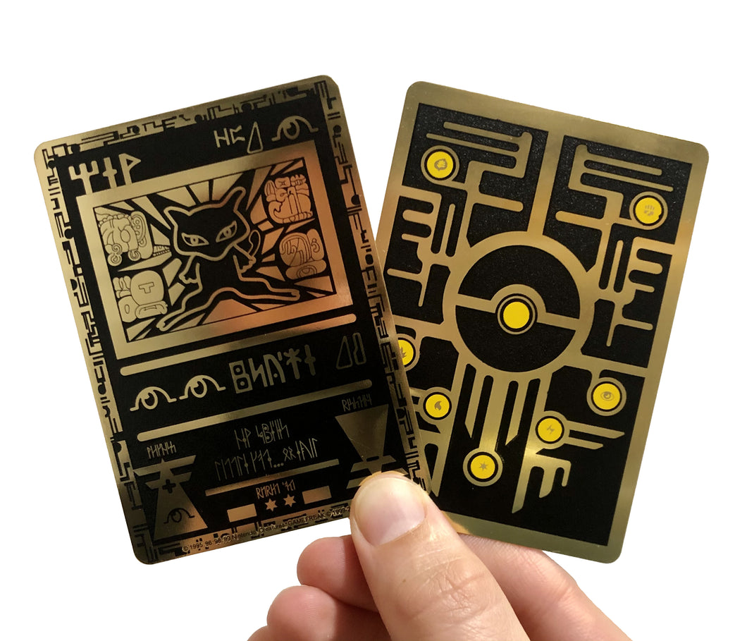 Mew V Gold Metal Pokemon Card