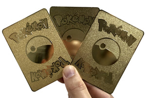 Charmander, Charmeleon and Charizard Base Set Custom Metal Pokemon Cards
