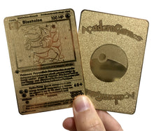 Load image into Gallery viewer, Charizard, Blastoise &amp; Venusaur Base Set Custom Metal Pokemon Cards

