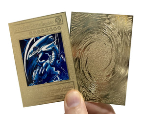 Blue-Eyes White Dragon Colored Custom Metal Yugioh Card