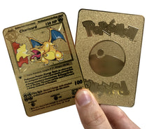 Load image into Gallery viewer, Charizard Base Set 1st Edition Custom Metal Pokemon Card
