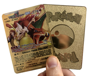 Charizard & Braixen GX Custom Metal Pokemon Card