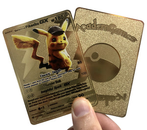 Detective Pikachu GX Full Art Custom Metal Pokemon Card