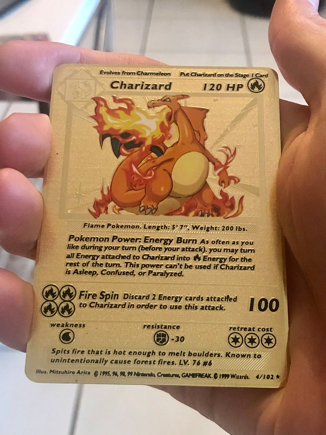 Fat Charizard Custom Metal Pokemon Card – AcademGames