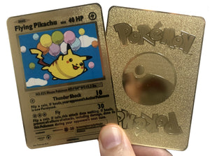 Flying Pikachu Custom Metal Pokemon Card