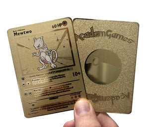 Mewtwo Base Set Custom Metal Pokemon Card