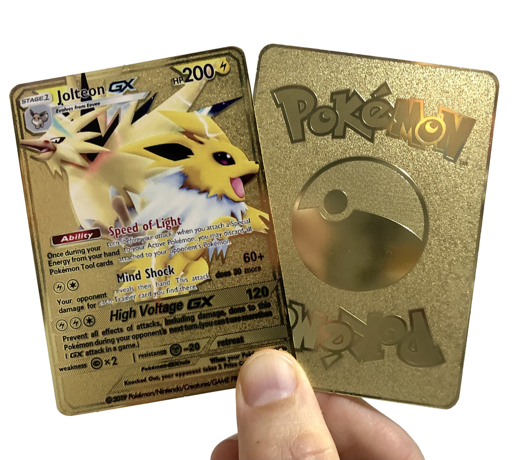 Jolteon GX Custom Metal Pokemon Card