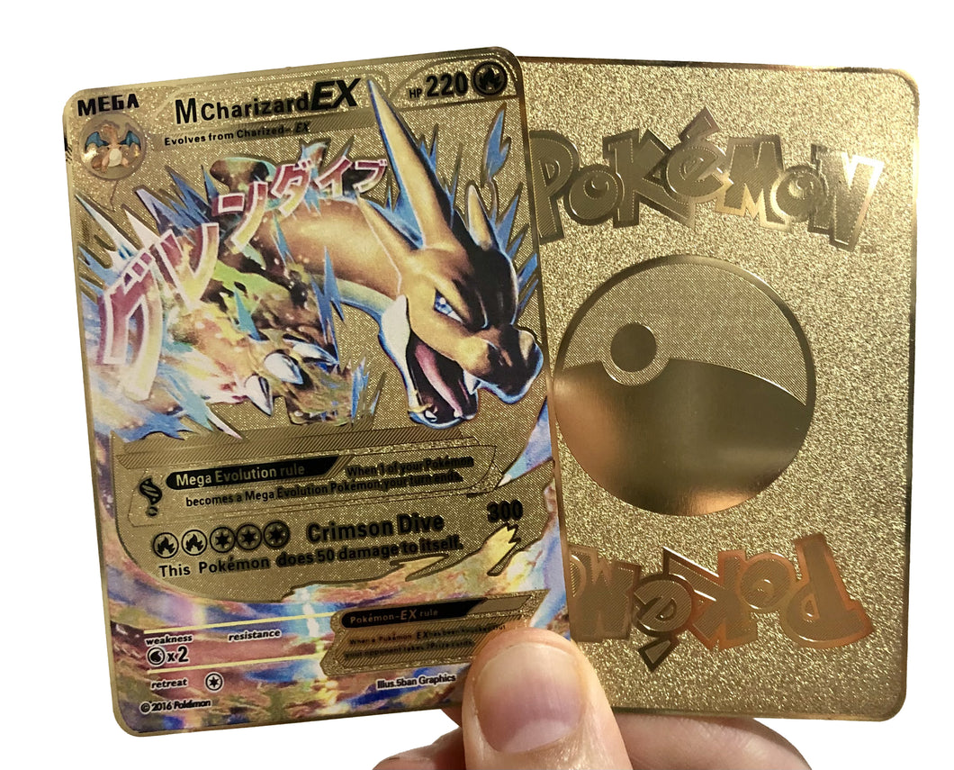 Reshiram & Charizard GX Custom Metal Pokemon Card – AcademGames