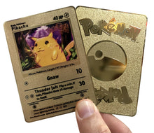 Load image into Gallery viewer, Pikachu PokeTour Custom Metal Pokemon Card
